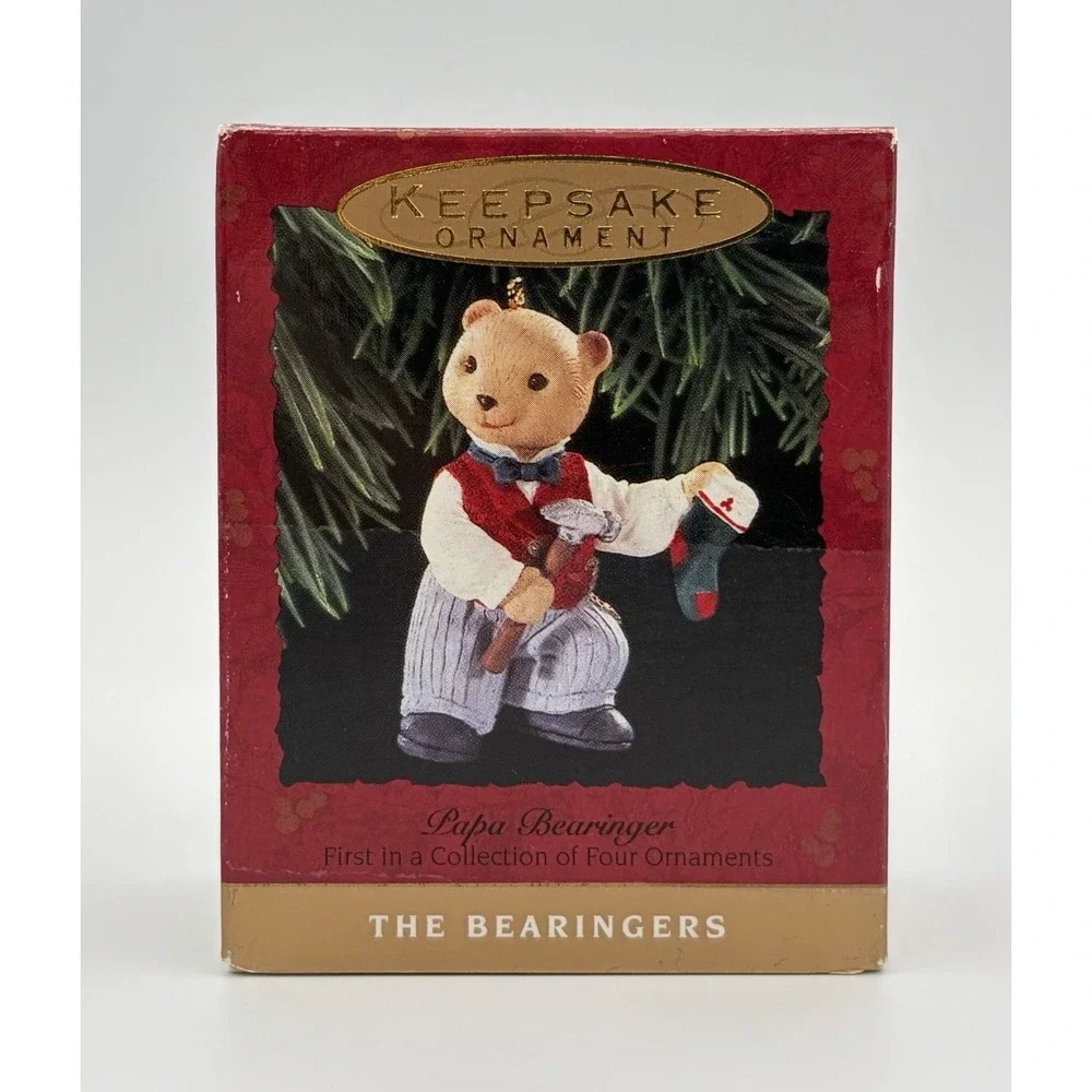 1993 Hallmark Keepsake Ornament Papa Bearinger Bear The Bearingers Vintage